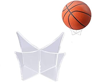 Football Display Stand,Acrylic Basketball Stand Rugby Ball Stand Clear Football Holder Sport Ball Display Case for Home School 12 * 12 * 6.4CM