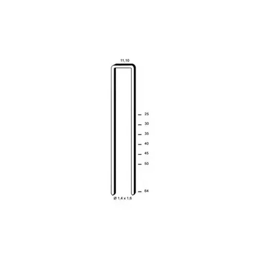 D-Work, 1000 punti metallici H-30, zincati, 8,6 x 30 x 1,25 mm