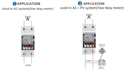 Image of XPR3SS 63A TUYA WiFi Bidirectional Meter Smart Earth Leakage Over Voltage Under Voltage Over Current Earth Leakage Surge Protector Relay Switch Energy Power kWh Smart Life (63ACB)