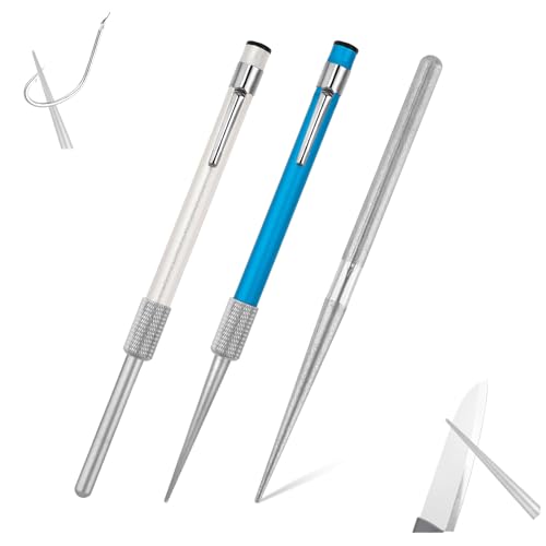 TIESOME 2Pcs Diamante Afilador de Cuchillos, Portátil Diamante Afilador Stick,Portátil Piedra de Afilar Afilador de Diamante Afilador Stick Afilador de Diamante para Cuchillos de Caza Cuchillos