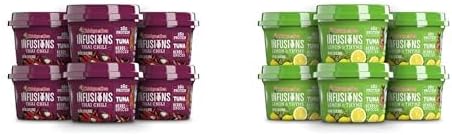 Infusions Wild Caught Tuna Bundle - Thai Chili and Lemon & Thyme Flavors, 2.8 Ounce Cups (2 Packs of 6)