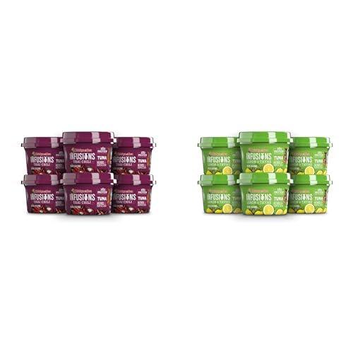 Chicken of the Sea Infusions Wild Caught Tuna Bundle - Thai Chili and Lemon & Thyme Flavors, 2.8 Ounce Cups (2 Packs of 6)
