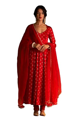 Elina fashion Womens Satin Indian Anarkali Salwar Suit With Pant