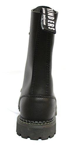 Grinders Herald Unisex Black Leather Ranger Military Steel Toe Cap Boots with 14 Eyelet Lace Up Fastening4