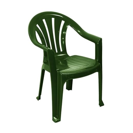 Solana GREEN Stackable Low Back Plastic Garden Chair for Indoor or Outdoor Use - Choose from Black, Green, White & Taupe Colours.