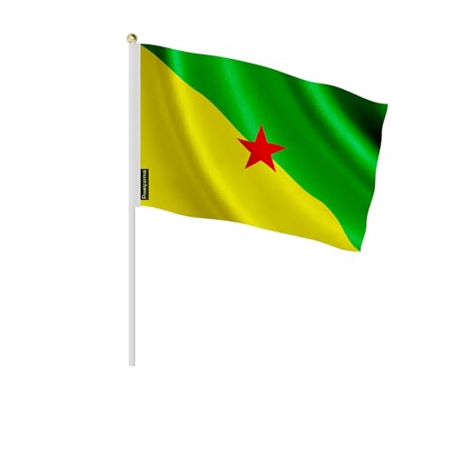 Mini drapeau Guyane 14x21cm aux finitions soignées pour stand