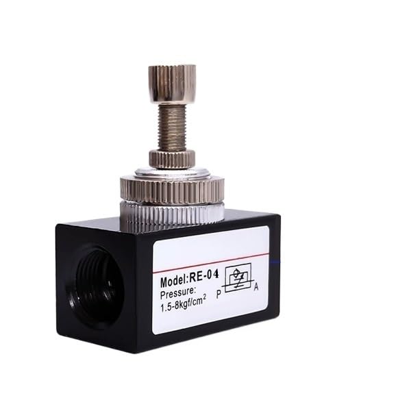 Contrôle débit RE-04 1/2 via vanne papillon pneumatique pour ajustement fluide des vérins