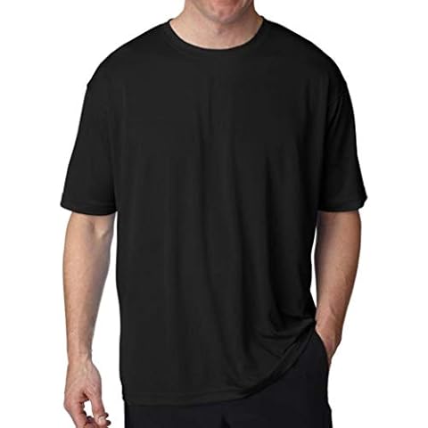ULTRACLUB Big Men's Cool-n-Dry Performance T-Shirt Black 3XL Cover