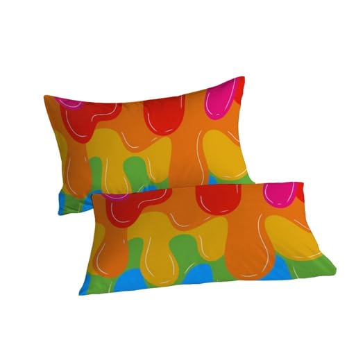 Parure de lit 3D dissolution arc-en-ciel 260x220 avec taies zippées - 7