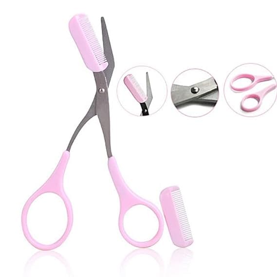 Image of Women Mini Brow Class Easy-to-use Eyebrow Trimmer with Comb Cutting Scissors