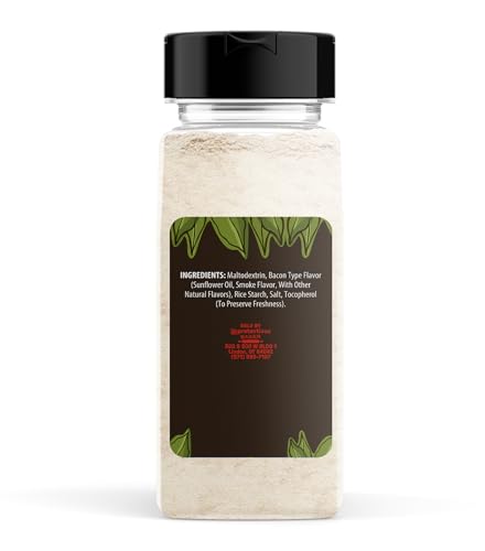 Unpretentious Bacon Powder, 8 oz, Versatile Seasoning, Meaty & Savory, Bacon Flavoring