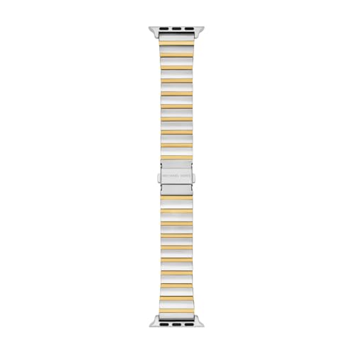 Michael Kors Damenband Apple Watch 38 mm 40 mm 41 mm 42 mm 44 mm 45 mm Edelstahl Bicolor, MKS8075E