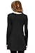 Lock and Love LL WT767 Womens Long Sleeve Scoop Neck Trapeze Tunic XL Black