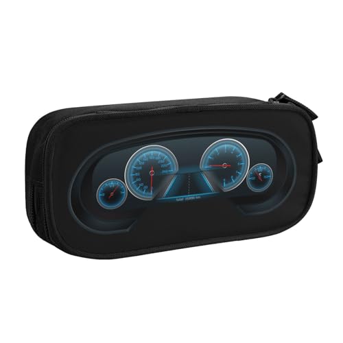 Federmäppchen Auto Armaturenbrett Blau Tachometer Große Kapazität Federmappe Federtasche Mäppchen Stiftetasche für Mädchen Jungen Schule