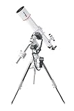 Alcance de suministro: telescopio, montura ecuatorial EXOS 2 GOTO montaje, tubo óptico, 2 tubos de extensión de 2,5", ocular Super Plössl, espejo Zenith integrado, 31,7 mm y adaptador T2, telescopio polar, buscador óptico 8x50.