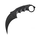 JPOKINAWA 7.3' CSGO Karambit Classic, 3cr13 steel sharp blade Claw Knife (Night)