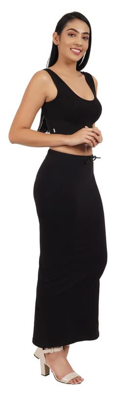 Image of Lycra Blend Cotton Saree Shapewear Petticoat for Women and Girls, Skirts Shapewear Dress for Saree
