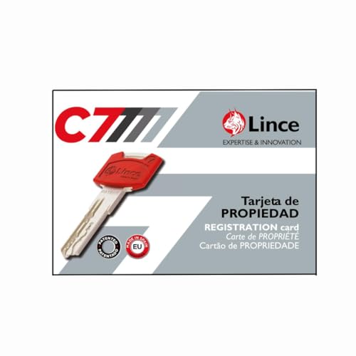 Cilindro de alta seguridad LINCE C7 L30+30 certificado EN 1303:2016 8