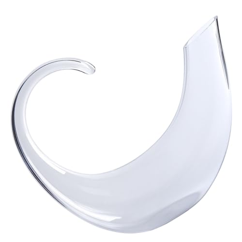 FUNNETOYU Decantador de Vino Transparente de Cristal Divisor de Licor Elegante para Uso Doméstico Jarra de Vino Multifuncional para Degustación y Entretenimiento Casa