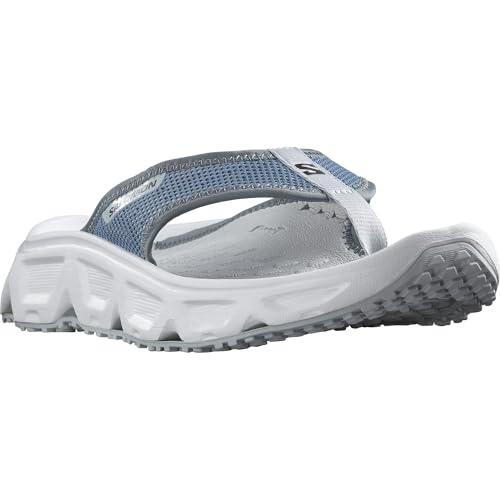 SALOMON Reelax Break 6.0 Men's Recovery Footwear, Cushioned Stride, Seamless Foothold, and Lightweight, Blue Ashes White Pearl Blue, 11.5 US