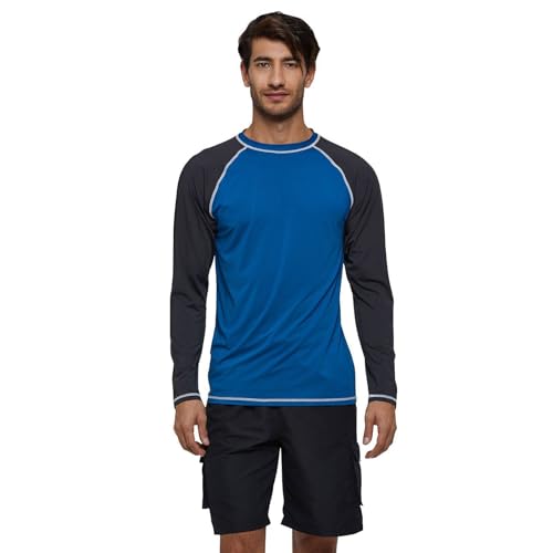 Men's Swim Shirts UPF 50+ UV Sun Protection Rash Guard Quick Dry Long Sleeve Athletic Fishing Hiking Running T-Shirts2