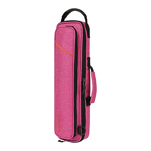 Flûte sac transport imperméable en tissu Oxford rouge étui rembourré