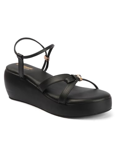 Image of SilverArrow Womens Velmora Comfortable Stylish Wedge Heel Sandals for Women Trendy Open Toe Flats