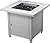 Endless Summer 30 Inch Square Outdoor 50,000 BTU LP Gas Fire Pit Table with Steel Mantel, Slate Finish, and Black Fire Glass, Gray