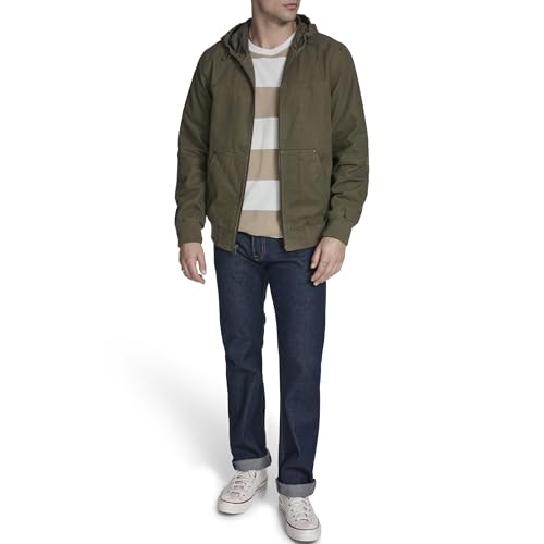 Image of Levi's Men's Workwear Cotton Canvas Hooded Bomber Jacket