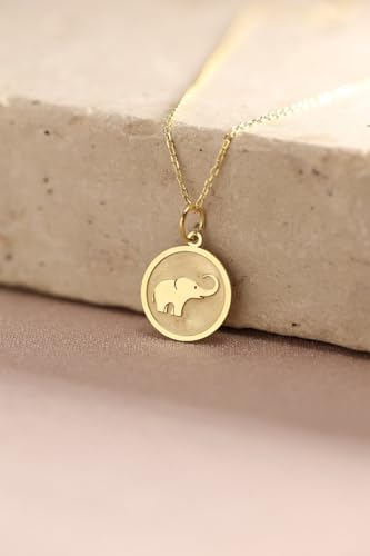 Pendentif éléphant 24 mm avec chaîne câble 45.7 cm - 2
