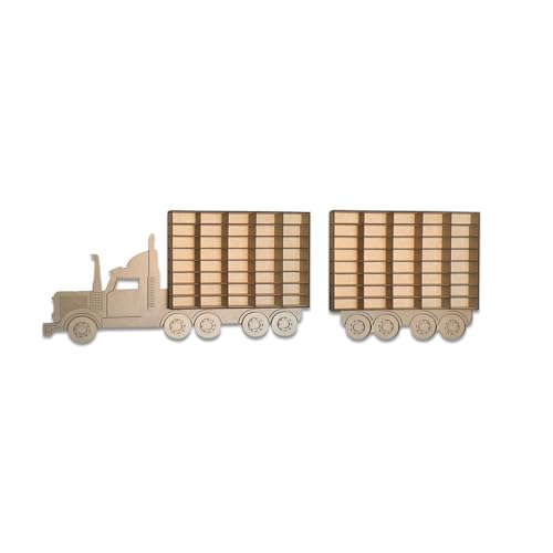 Alejandro Cortes Wooden MDF Toy Car Storage 1/64 Display Case Shelf Storage Organizer for Diecast Version Truck - (Model car Display case, Easy Hang on The Wall) (1, Small)