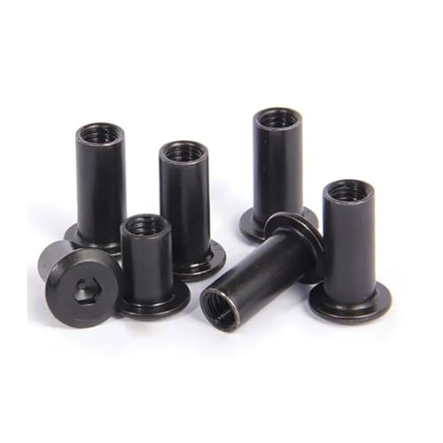 Connecteur de rivet M6 insert fileté tête plate écrou bout à bout pour vis métrique, x10