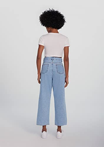 Calça Jeans Feminina Cintura Alta Reta