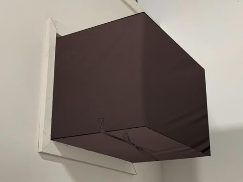 Image of Stylista Window ac Cover Suitable for O-General 1.1 Ton AMGB12FAWB-B, Coffee Color Elastic fit Cover for Front and Rear of Window Ac