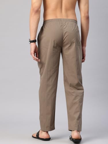 Image of Majestic Man Men Mid Rise Comfort Fit Solid Pure Cotton Casual Style Lounge Pants
