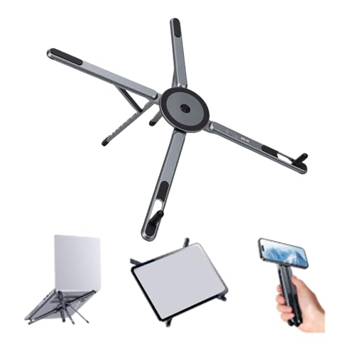 Base plegable de aluminio ajustable para laptops 10-16" miniatura 1