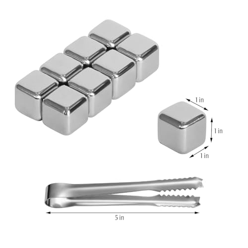 Cubos de hielo de acero inox KUILONGT 8 unidades miniatura 2