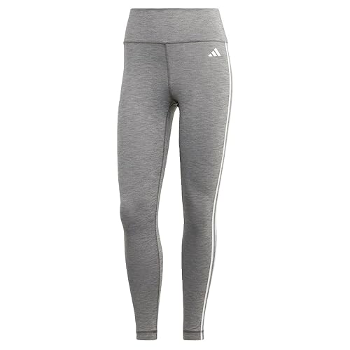 adidas womens Training Essentials 3-stripes High Waisted 7/8 Tights Leggings, Dark Grey Heather, XX-Small US by adidas - Image 7