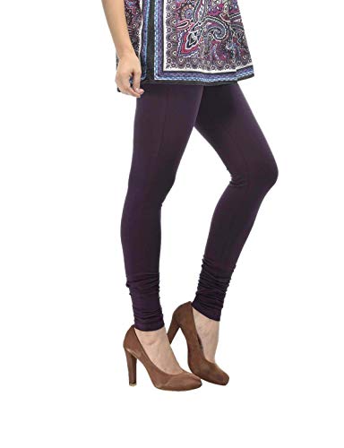 Image of Frenchtrendz Women's Cotton Spandex Stretchable Mid Rise Slim Fit Churidar Leggings Pull On