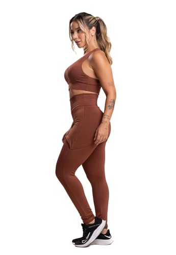 Calça Legging Suplex Saia Tapa Bumbum Cintura Alta