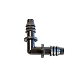 xGarden 3/8' Elbow Barbed Connector Fitting for Hydroponics and Drip Tubing - 10 Units per Bag