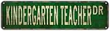 Metallschild, Kindergartenlehrerin DR, Vintage-Blechschilder, Kunstplakette für Schlafzimmer, Küche, Garten, Wand, Bar, Club, Kaffee, Heimdekoration, 10,2 x 40,6 cm