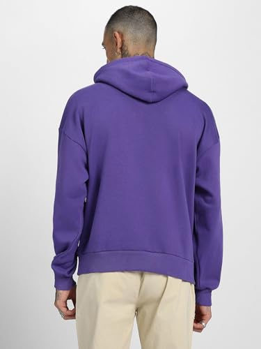 Image of Veirdo Cotton Poly Fleece Oversized Hooded Sweatshirt Baggy Fit Stylish Pocket Graphic Printed Hoodie for Men (Available in Sizes: S to 3XL)