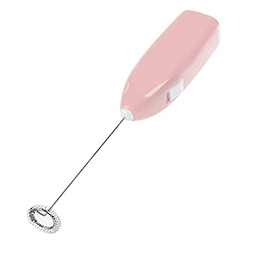 Mousseur À Lait Électrique Rose, Mini Fouet Electrique Fouet À Œufs Portatif Alimenté Par Batterie Milk Frother Ergonomique Batteur À Œufs Sans Fil Pour...