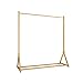 HHXD Metall Kleiderständer Mit Schuhregal,Schlafzimmer Garderobenstange Stabil,Schnellaufbau/Gold / L120xW37xH130cm