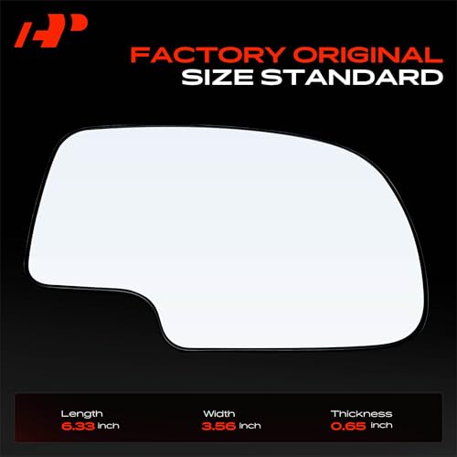 A-Premium Right Passenger Side Manual Non-Heated Mirror Glass Compatible with Chevy Silverado, Tahoe, Suburban, Avalanche & GMC Sierra, Yukon & Cadillac Escalade, Escalade ESV/EXT by A-Premium - Used condition - Image 4