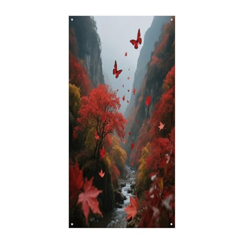 KOAYUBFC Canyon Herbst Türvorhang