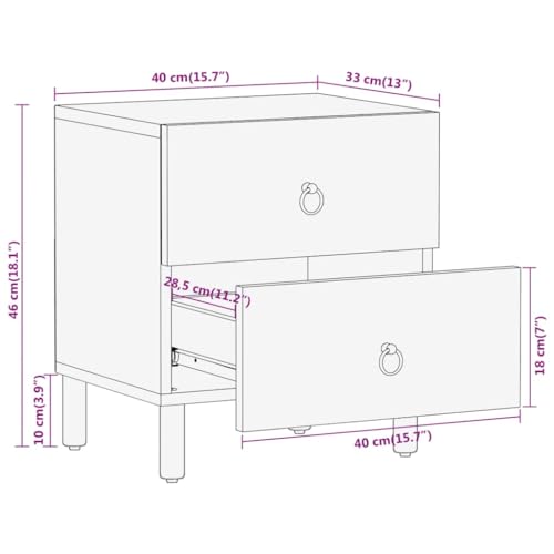 Table d'appoint moderne en bois de manguier pour ranger sans encombrer - 3