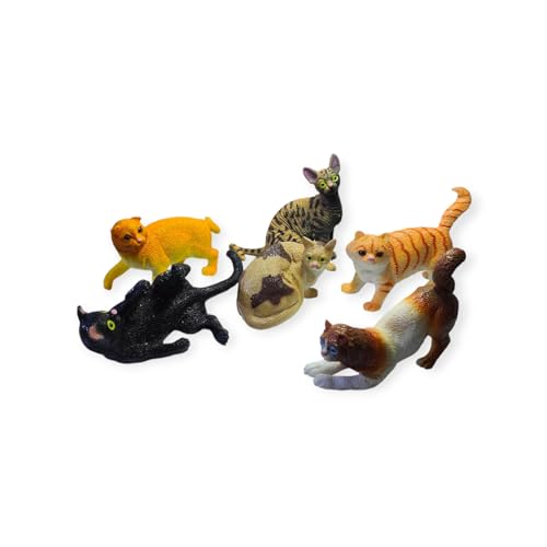 Image of Small Kids Sea & Wild Animal Toys Sets for Fun, Educational, Spark Imagination and Learning (Multi Choice Sets) (Cats) 6pcs