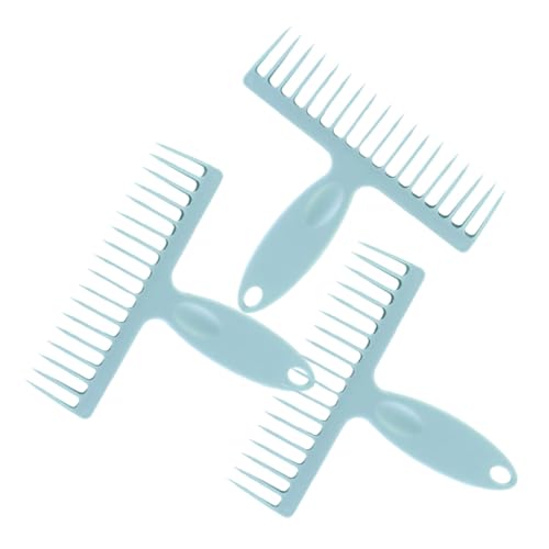 Veemoon Lot de 3 Peignes de Nettoyage Multifonctions en Plastique Manche Ergonomique, Peignes Portatifs pour Enlever Poils et Cheveux sur Balais, Balais à Main et Tapis, Outil